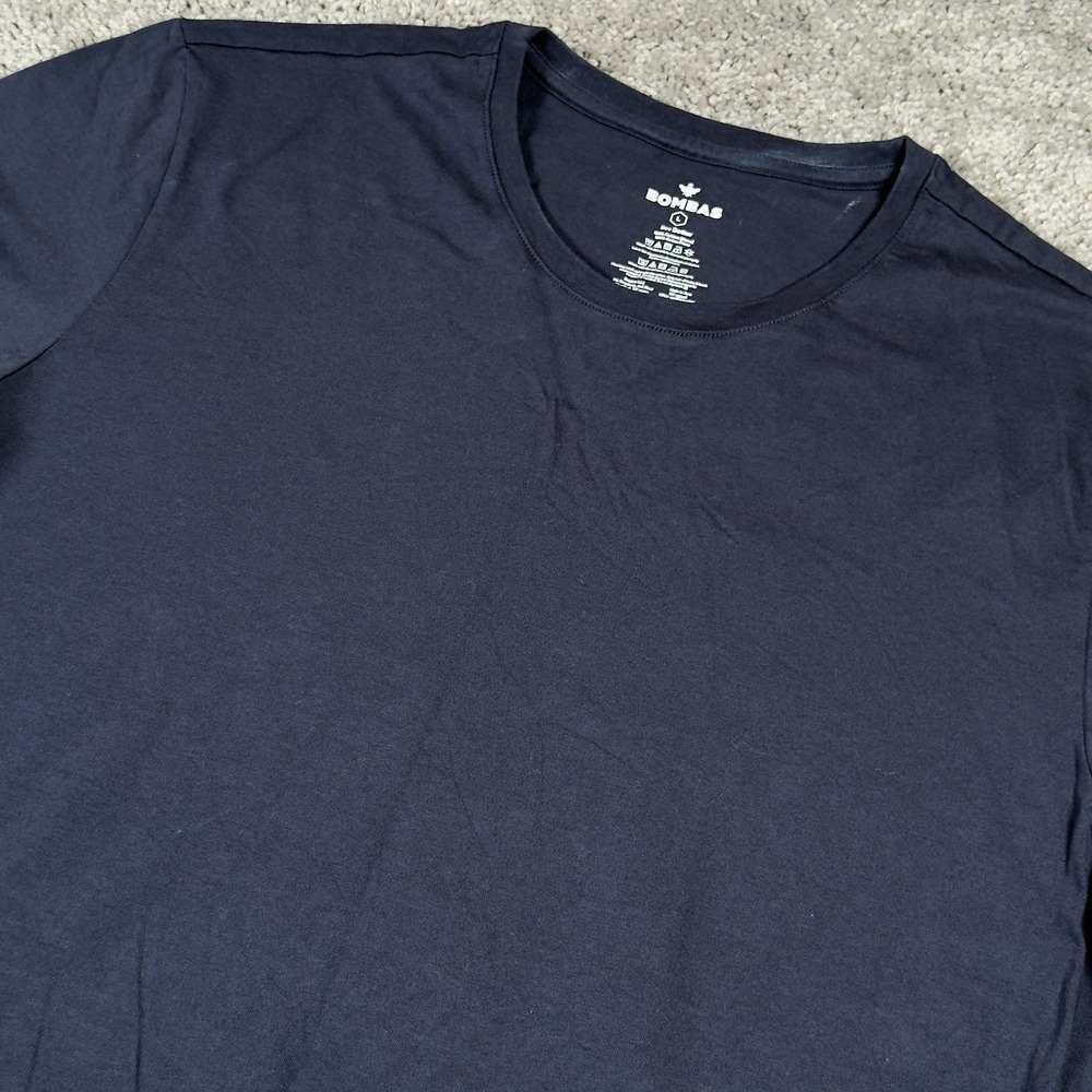 Bombas T Shirt L Large 100% Pima Cotton Blue Short Sleeve Mens **READ**